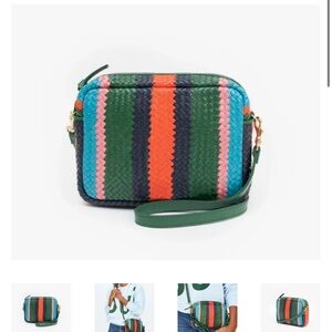 Clare V Multicolor Woven Crossbody Bag Midi Sac